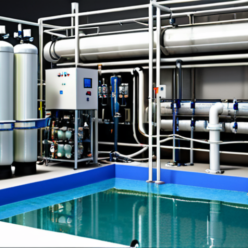 Home 6 **
A modern water treatment plant with advanced membrane filter technology. Show clear water flowing from the filters and a control panel displaying reduced energy consumption (30% less). The scene should convey innovation and efficiency in water purification. Consider adding a technician inspecting the equipment.
**