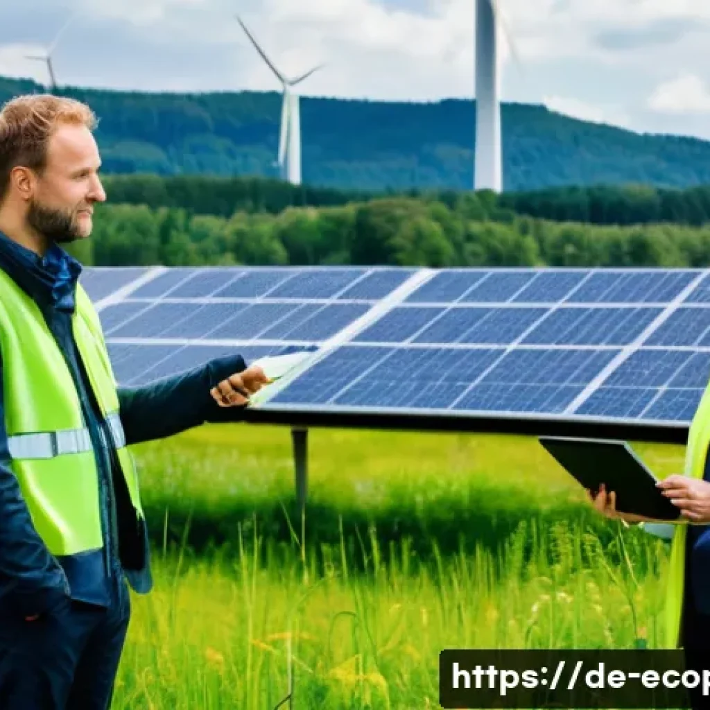 환경보전기술자 자격증 취득 이유 - **Prompt:** "A vibrant and futuristic image of German environmental protection. Focus on a team of t...