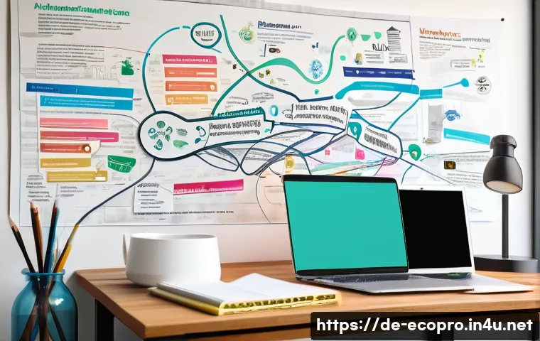 환경보전기술자 이론 복습법 - A detailed, colorful mindmap illustrating key environmental engineering concepts such as air polluti...