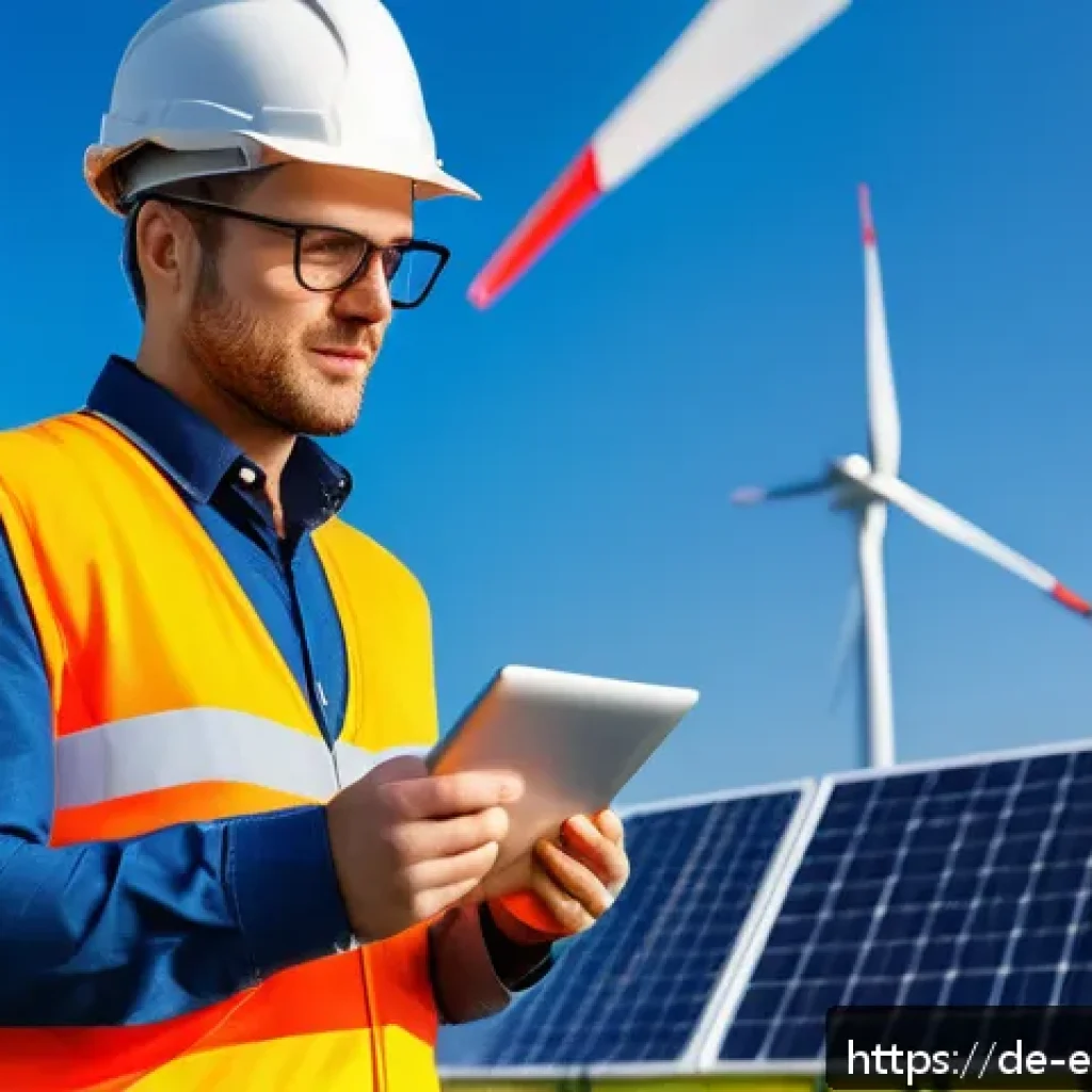환경보전기술자 연봉 차이 - A professional environmental engineer in a modern renewable energy facility in Bavaria, Germany, wea...