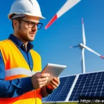 환경보전기술자 연봉 차이 - A professional environmental engineer in a modern renewable energy facility in Bavaria, Germany, wea...