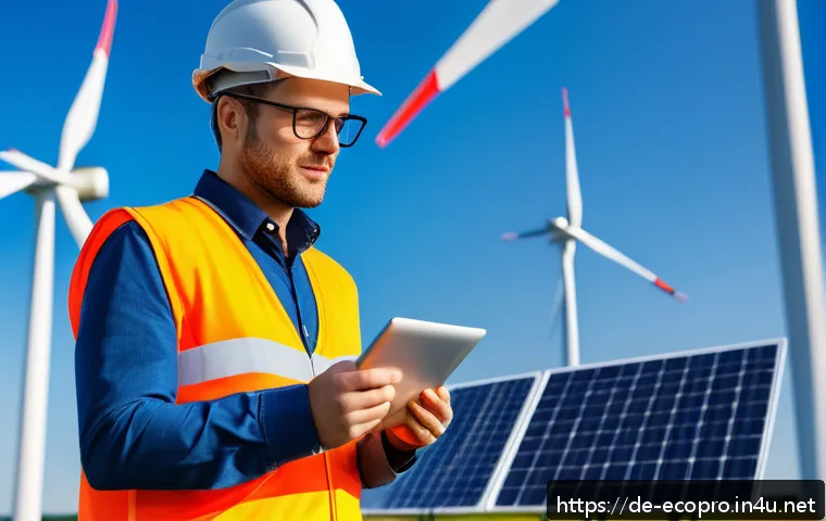 환경보전기술자 연봉 차이 - A professional environmental engineer in a modern renewable energy facility in Bavaria, Germany, wea...