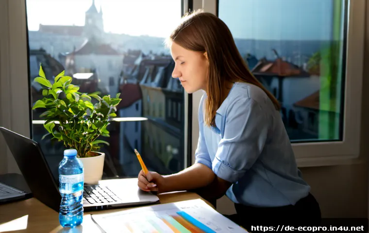 Home 17 환경보전기술자 자격시험 준비 팁 - Photorealistic German environmental engineering student preparing for a professional qualification e...